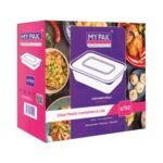 MYPAK 750ml PLATINUM RECTANGULAR CONTAINER AND LIDS (225)