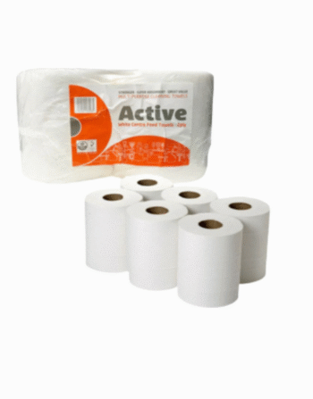 WHITE CENTREFEED ROLL (6)