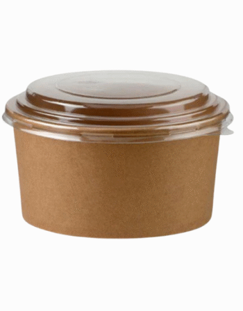 GRAND 1000ml BROWN KRAFT BOWLS & LIDS(300)
