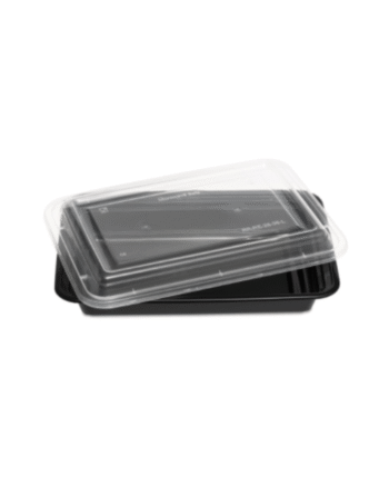28oz (795ml)  BLACK BASE REC CONTAINER WITH LIDS (150)