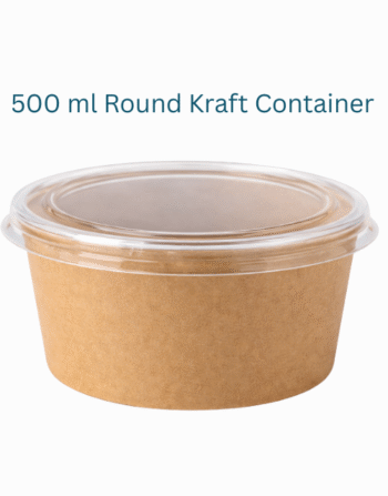 GG 500ml BROWN KRAFT BOWLS & LIDS (300)