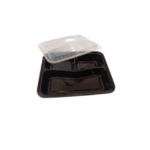 3COMPARTMENT BLACK BASE CONTAINER & LIDS(150)