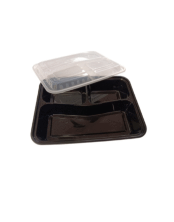 3COMPARTMENT BLACK BASE CONTAINER & LIDS(150)