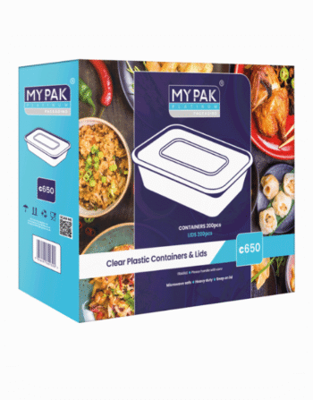 MYPAK (650ML) PLATINUM  MICRO CONTAINER & LIDS (225)