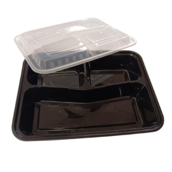 3COMPARTMENT BLACK BASE CONTAINER & LIDS(150)