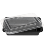 32oz BLACK BASE ROUND CONTAINER $ LIDS(1363ml)