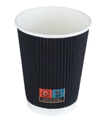 GRAND 8oz BLACK RIPPLE WALL CUP LIDS(500)