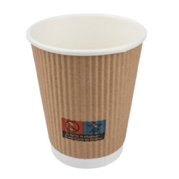 TN 8oz BROWN RIPPLE WALL CUPS(500)