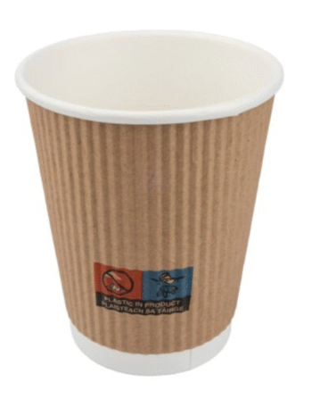 TN 8oz BROWN RIPPLE WALL CUPS(500)