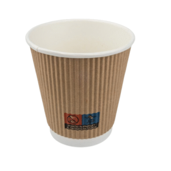 TZ 12oz BROWN RIPPLE WALL CUPS(500)