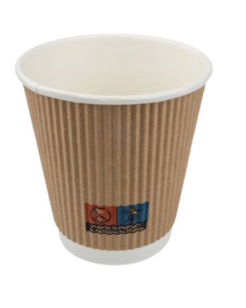 TZ 12oz BROWN RIPPLE WALL CUPS(500)