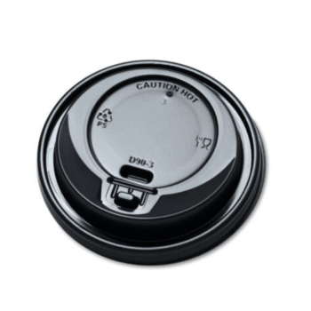 GRAND 12oz BLACK RIPPLE WALL CUP LIDS (500)