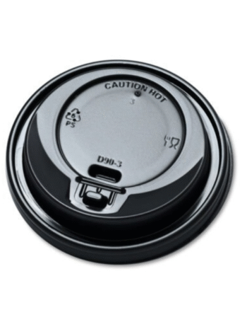 GRAND 12oz BLACK RIPPLE WALL CUP LIDS (500)