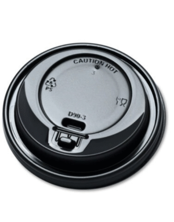 GRAND 12oz BLACK RIPPLE WALL CUP LIDS (500)
