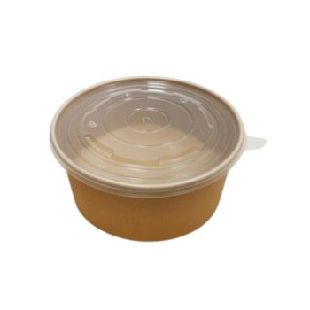 GRAND 1300ml BROWN KRAFT BOWLS & LIDS(150)