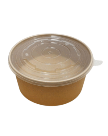 GRAND 1300ml BROWN KRAFT BOWLS & LIDS(150)