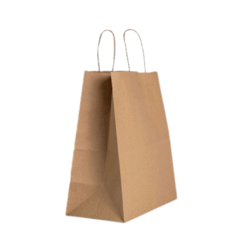 TWISTED HANDLE BAGS LARGE BROWN (250)