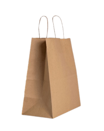 TWISTED HANDLE BAGS LARGE BROWN (250)