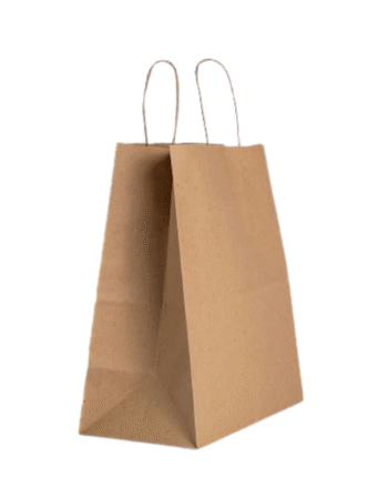 TWISTED HANDLE BAGS LARGE BROWN (250)