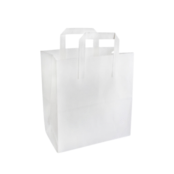 HD WHITE EXTERNAL HANDLE BAG LARGE (250)