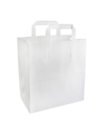 HD WHITE EXTERNAL HANDLE BAG LARGE (250)