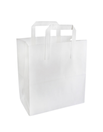 HD WHITE EXTERNAL HANDLE BAG LARGE (250)