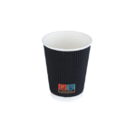 GRAND 12oz BLACK RIPPLE WALL CUPS(500)