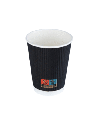 GRAND 8oz BLACK RIPPLE WALL CUP LIDS(500)