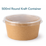 GG 500ML KRAFT BOWLS & LIDS (300)