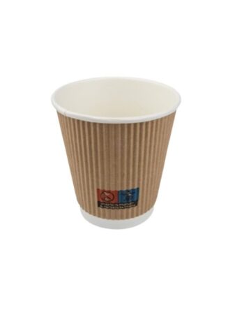 TN 8oz BROWN RIPPLE WALL CUPS(500)