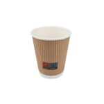 TZ 12oz BROWN RIPPLE WALL CUPS(500)