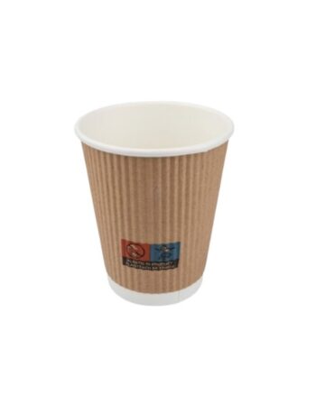 TZ 12oz BROWN RIPPLE WALL CUPS(500)